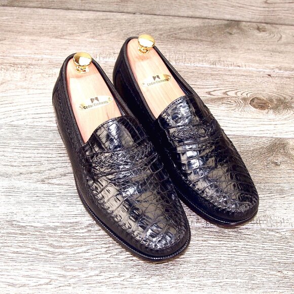 $499 Nordstrom Florsheim Imperial CAIMAN Alligator 8 EEE Wide * add $15 Trees main image 8